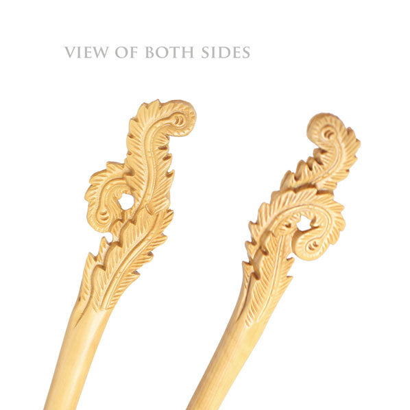 CrystalMood Handmade Carved Hair Stick Phoenix Plumes
