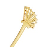 CrystalMood Handmade Carved Wood Fan Hair Stick