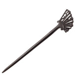 CrystalMood Handmade Carved Wood Fan Hair Stick