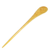 CrystalMood Handmade Carved Wood Embossed Floral Hair Stick