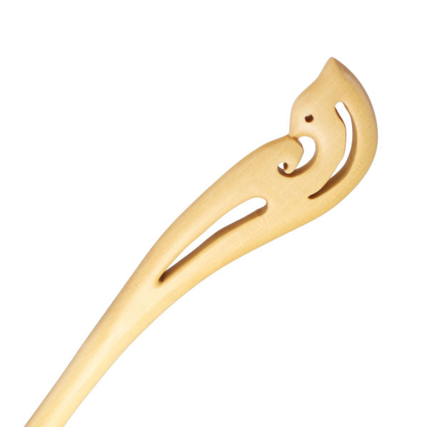 CrystalMood Handmade Carved Wood Hair Stick Phoenix