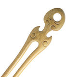 CrystalMood Handmade 2-Prong Wood Hair Stick Double-edge Lignum-vitae