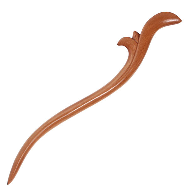 CrystalMood Handmade Carved Wood Hair Stick Sprouts 6.75" Boxwood