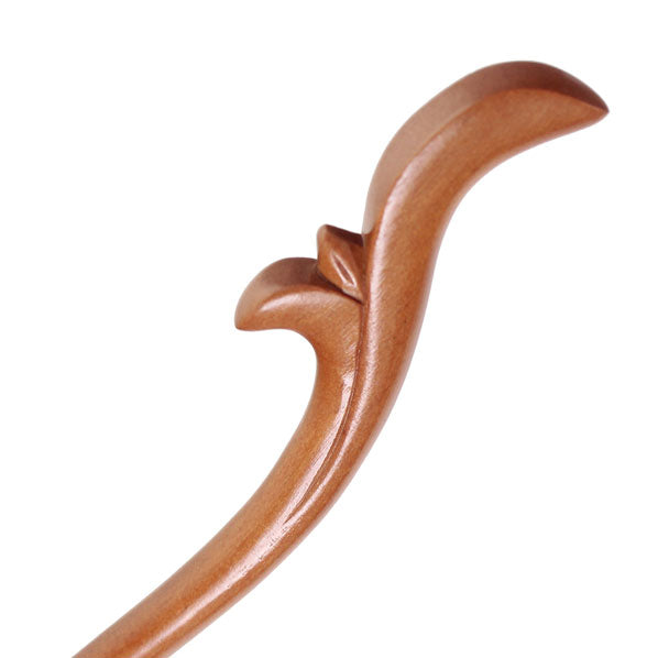 CrystalMood Handmade Carved Wood Hair Stick Sprouts 7" Lignum-vitae