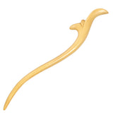 Crystalmood Handmade Peachwood Carved Hair Stick Sprouts 6.5 Inches