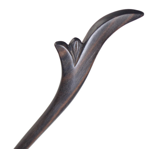 CrystalMood Handmade Carved Wood Hair Stick Sprouts