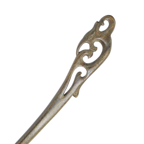 CrystalMood Handmade Carved Wood Hair Stick Nirvana