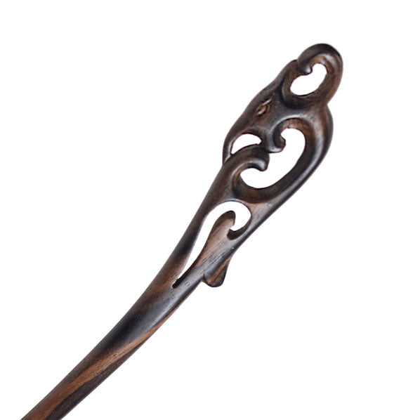 CrystalMood Handmade Carved Wood Hair Stick Nirvana