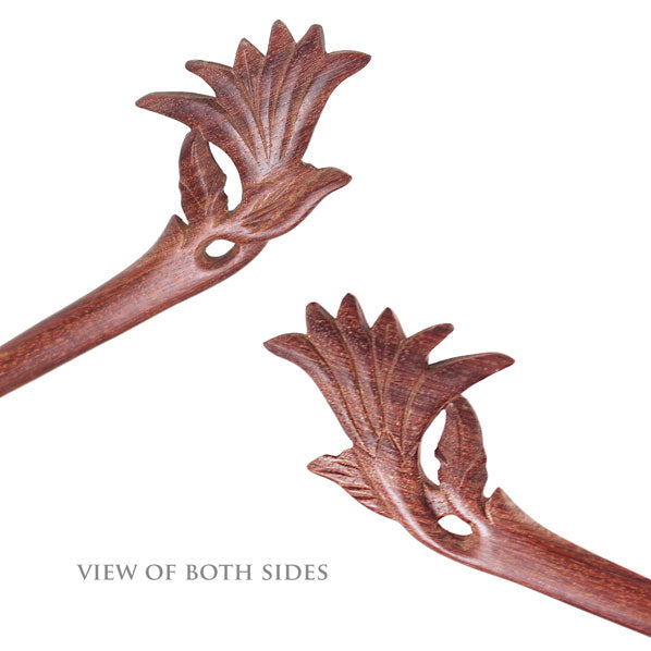 CrystalMood Handmade Carved Wood Hair Stick Yulan