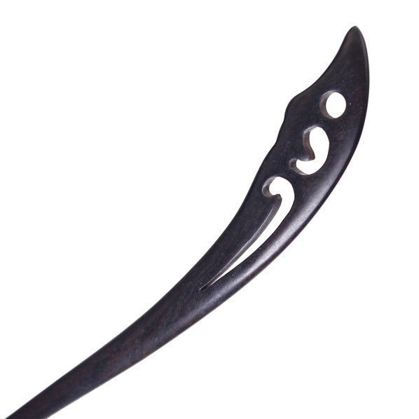 CrystalMood Handmade Carved Wood Hair Stick Invite 7.25" Lignum-vitae