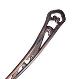 CrystalMood Handmade Carved Wood Curved Hair Stick