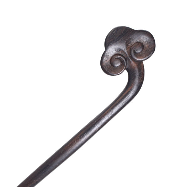 CrystalMood Handmade Carved Wood Hair Stick Propitious 7" Lignum-vitae