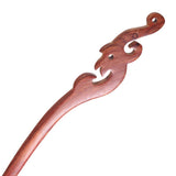 CrystalMood Handmade Carved Wood Hair Stick Dragon 7" Lignum-vitae