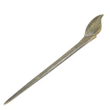 CrystalMood Handmade Carved Wood Hair Stick Leaf