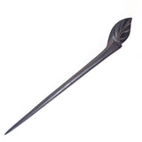 CrystalMood Handmade Carved Wood Hair Stick Leaf Rosewood