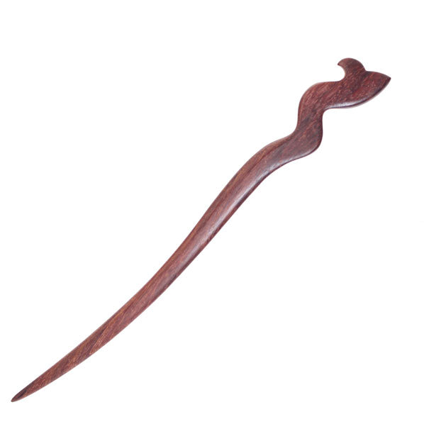 CrystalMood Handmade Carved Wood Hair Stick Silk