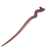 CrystalMood Handmade Carved Wood Hair Stick Silk