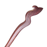 CrystalMood Handmade Carved Wood Hair Stick Silk