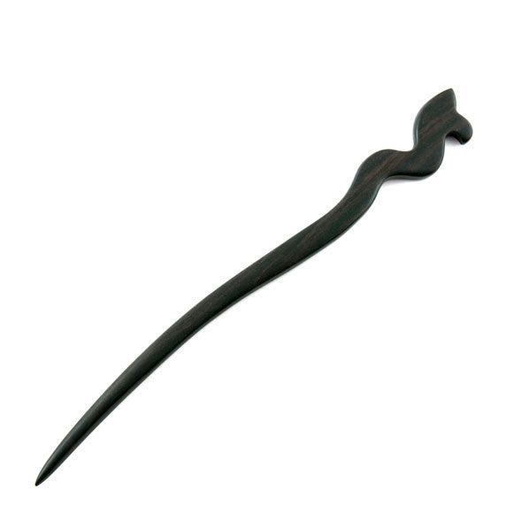 CrystalMood Handmade Carved Wood Hair Stick Silk