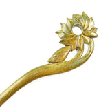 CrystalMood Handmade Wood Hair Stick Water Lily Rosewood