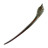CrystalMood Handmade Carved Wood Hair Stick Plume 7" Ebony