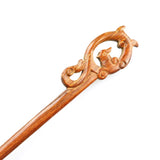 CrystalMood Handmade Carved Wood Hair Stick Bird