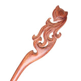 CrystalMood Handmade Carved Wood Hair Stick Fairy Fox