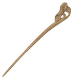 CrystalMood Handmade Wood Hair Stick Lotus Leaf Rosewood