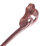 CrystalMood Handmade Carved Wood Hair Stick Lotus Leaf