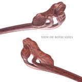 CrystalMood Handmade Carved Wood Hair Stick Lotus Leaf
