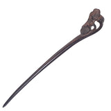 CrystalMood Handmade Carved Wood Hair Stick Lotus Leaf