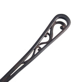 CrystalMood Handmade Carved Wood Hair Stick Curve