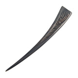 CrystalMood Handmade Carved Wood Hair Stick Waves