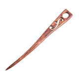 CrystalMood Handmade Wood Hair Stick Ornate 7" Rosewood