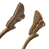 CrystalMood Handmade Carved Peachwood Hair Stick Butterfly