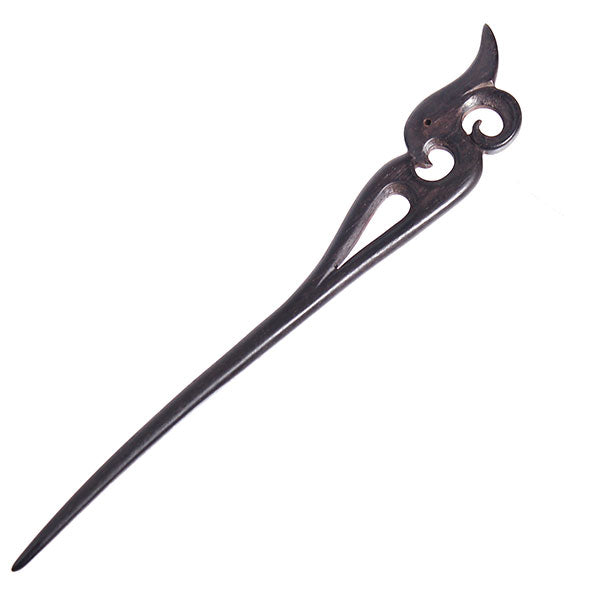 CrystalMood Handmade Carved Wood Hair Stick Phoenix