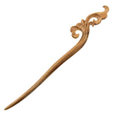 CrystalMood Handmade Carved Wood Hair Stick Baroque Rosewood