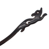 CrystalMood Handmade Carved Ebony Wood Running Squirrel Hair Stick