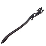 CrystalMood Handmade Carved Rosewood Running Squirrel Hair Stick