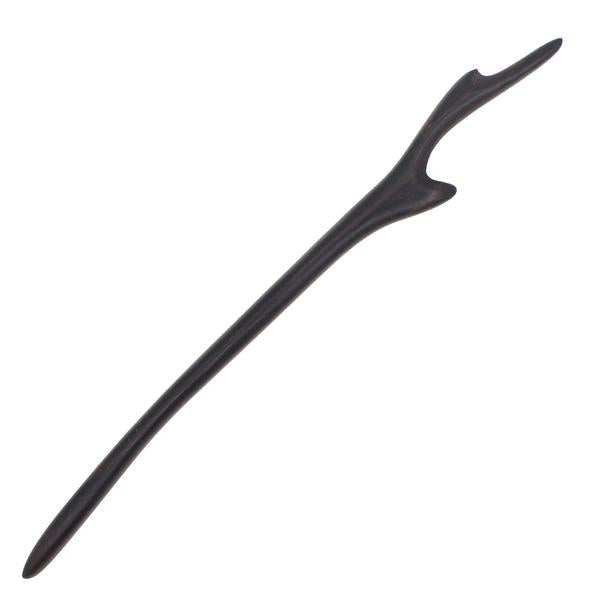 CrystalMood Handmade Carved Wood Antler Hair Stick