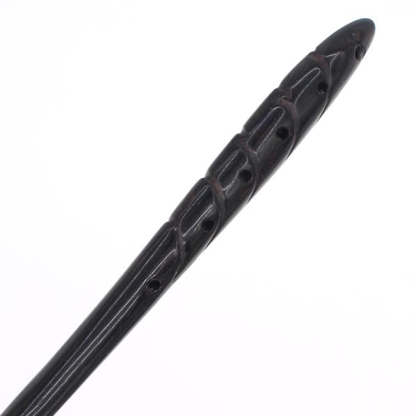 CrystalMood Handmade Carved Ebony Wood Hair Stick Fairy Wing