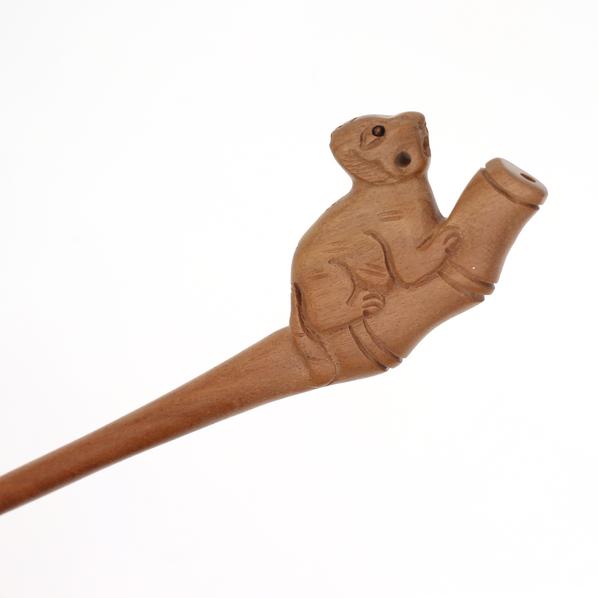 CrystalMood Handmade Carved Peachwood Chinese Zodiac Hair Stick 3 Tiger