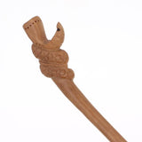 CrystalMood Handmade Carved Peachwood Chinese Zodiac Hair Stick 6 Snake