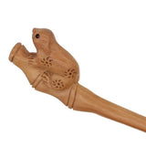 CrystalMood Handmade Carved Peachwood Chinese Zodiac Hair Stick 11 Dog