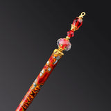 Crystalmood Handmade Lacquered Hair Stick w/ Swarovski Crystal & Mother-of-Pearl