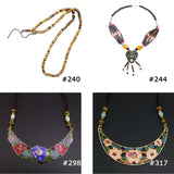 LOT OF 13 Necklaces Tribal Ethnic Tibetan Behemian Bone Horn, Cloisonne, Beaded 