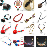 LOT OF 13 Necklaces Tribal Ethnic Tibetan Behemian Bone Horn, Cloisonne, Beaded