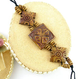 Tibetan Style Carved Yak Bone Bracelet
