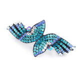 Blue Wings Czech Crystal Rhinestone Hair Barrette