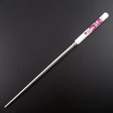 Porcelain China and Stainless Steel Chopstick Hair Stick 8.75" [Pc]
